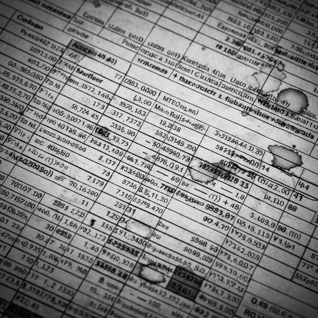 Messy spreadsheet chaos
